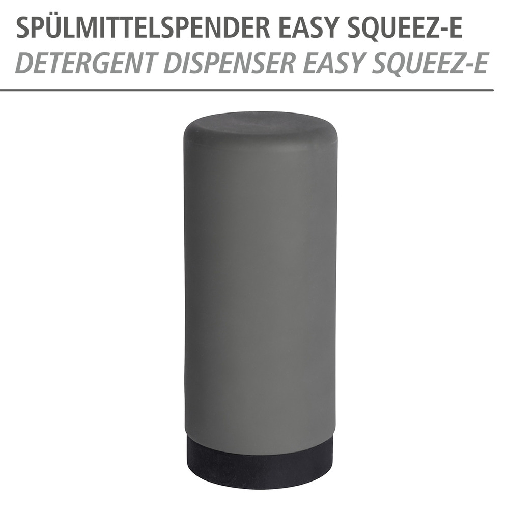 Spülmittelspender Easy Squeez-e Grau  aus auslaufsicherem Silikon