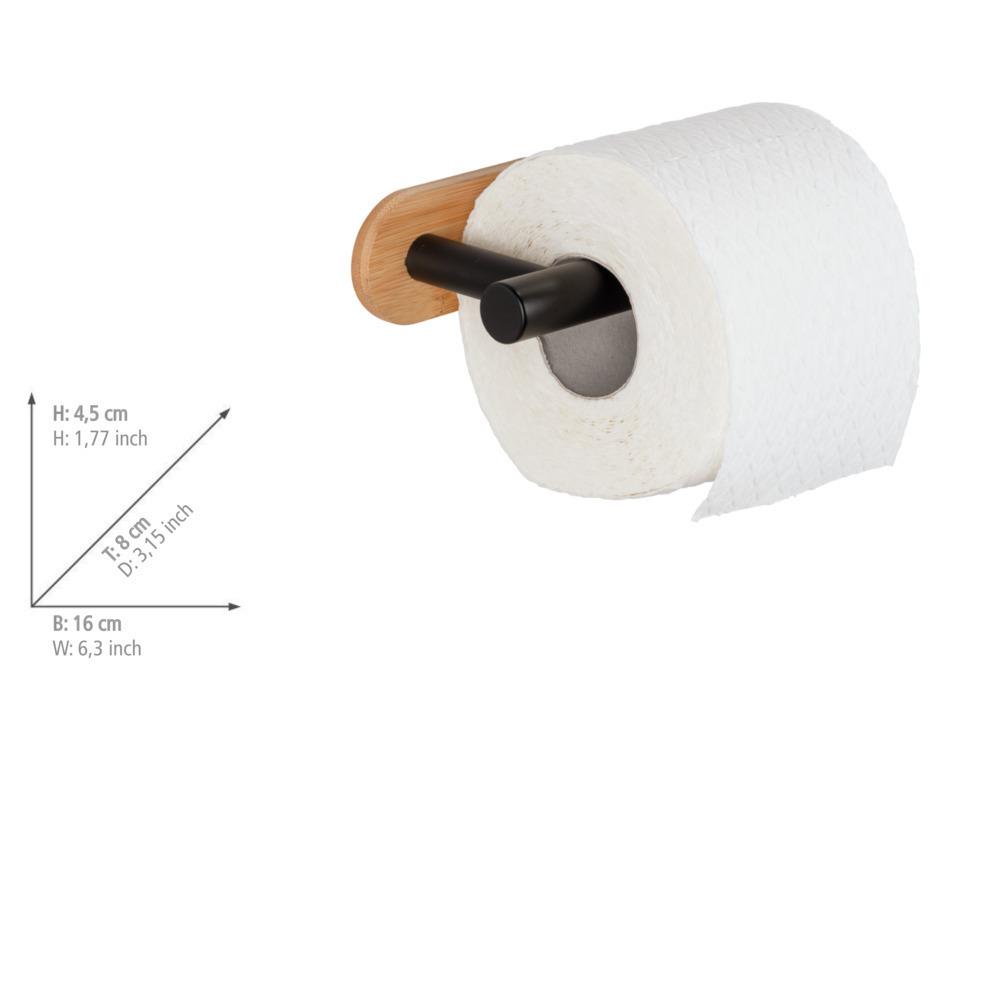 Turbo-Loc® Toilettenpapierhalter Mod. Orea Bamboo  Befestigung ohne bohren