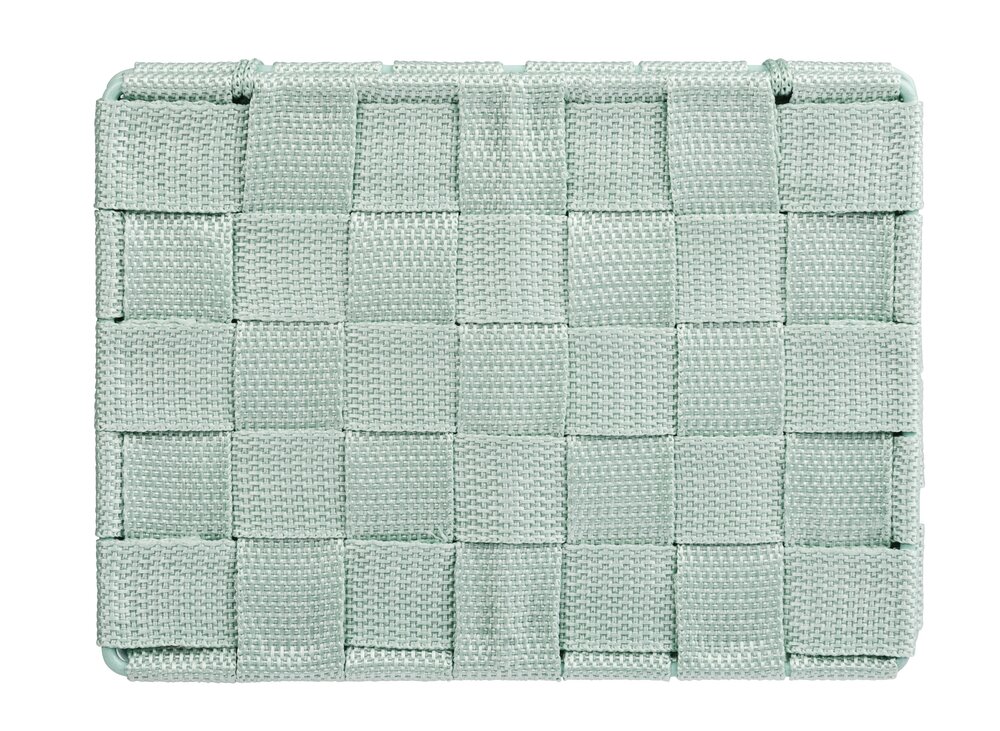 Aufbewahrungskorb mit Deckel Mod. Adria Mint  Kunststoff-Geflecht