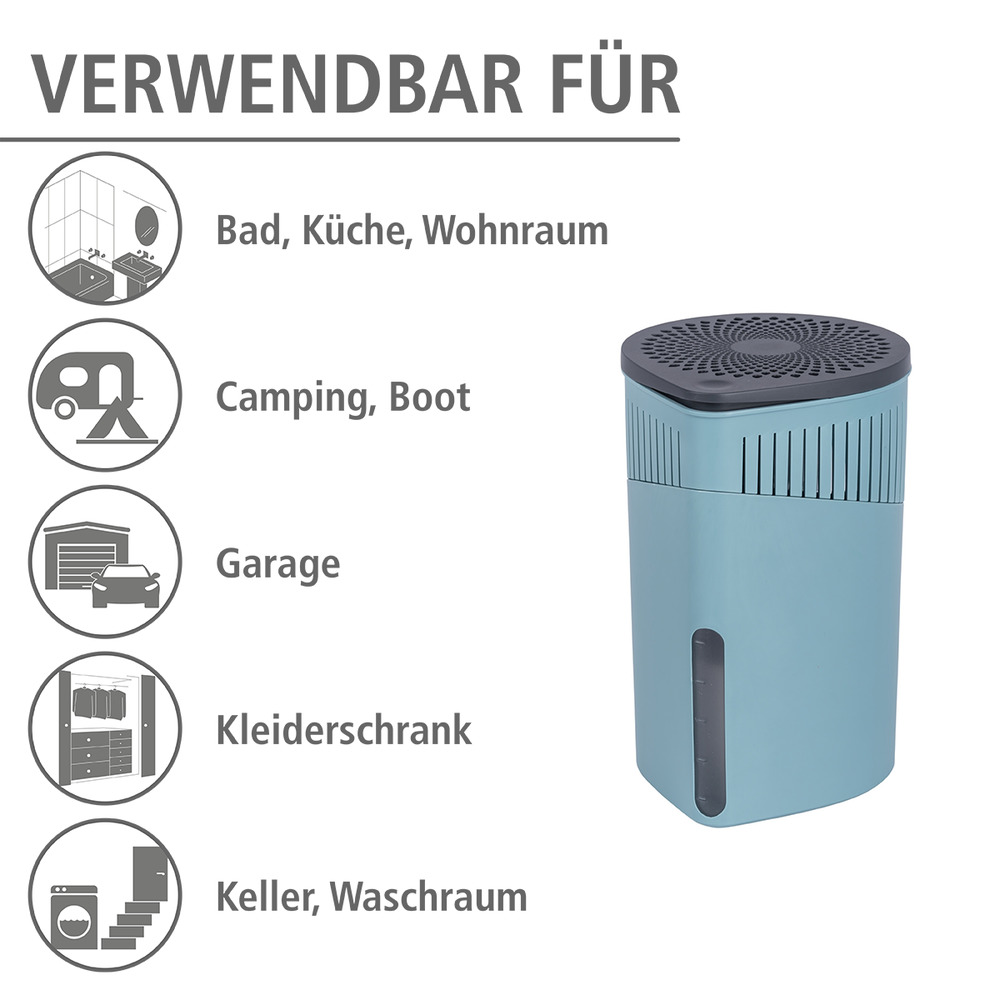 Raumentfeuchter Mod. Drop Türkis 2 x 1000 g  für Räume bis ca. 80m³