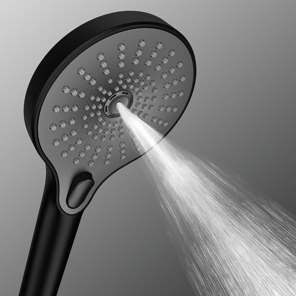 Pommeau de douche Ultimate Shower Noir/Gris  diamètre 13 cm
