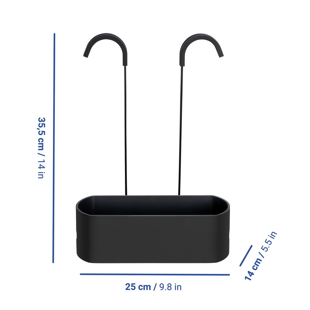 Hangend doucherek Mod. Garos zwart