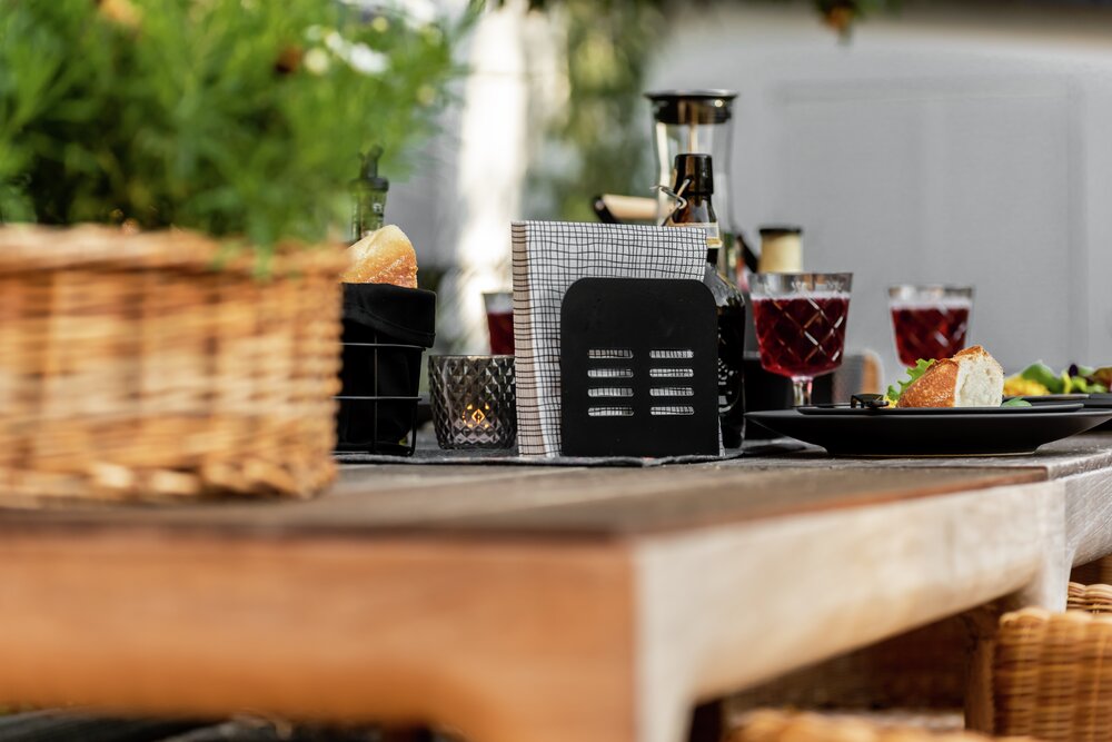 Serviettenhalter Mod. Baco Schwarz  für alle gängigen Servietten