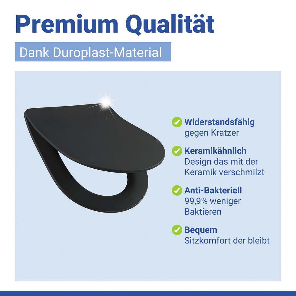 Toiletbril Mod. Sedilo Matzwart