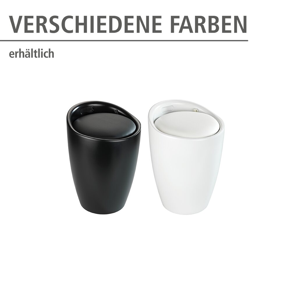 Candy White matte kruk, met waszak