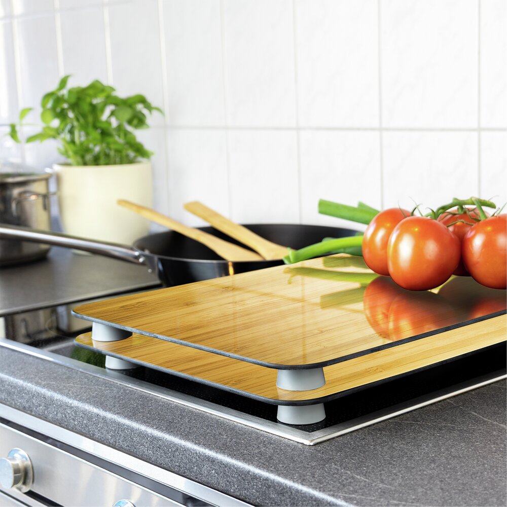 Plaque de Recouvrement Universelle Mod. Décor Bois, set de 2  pour tous les types de cuisinières