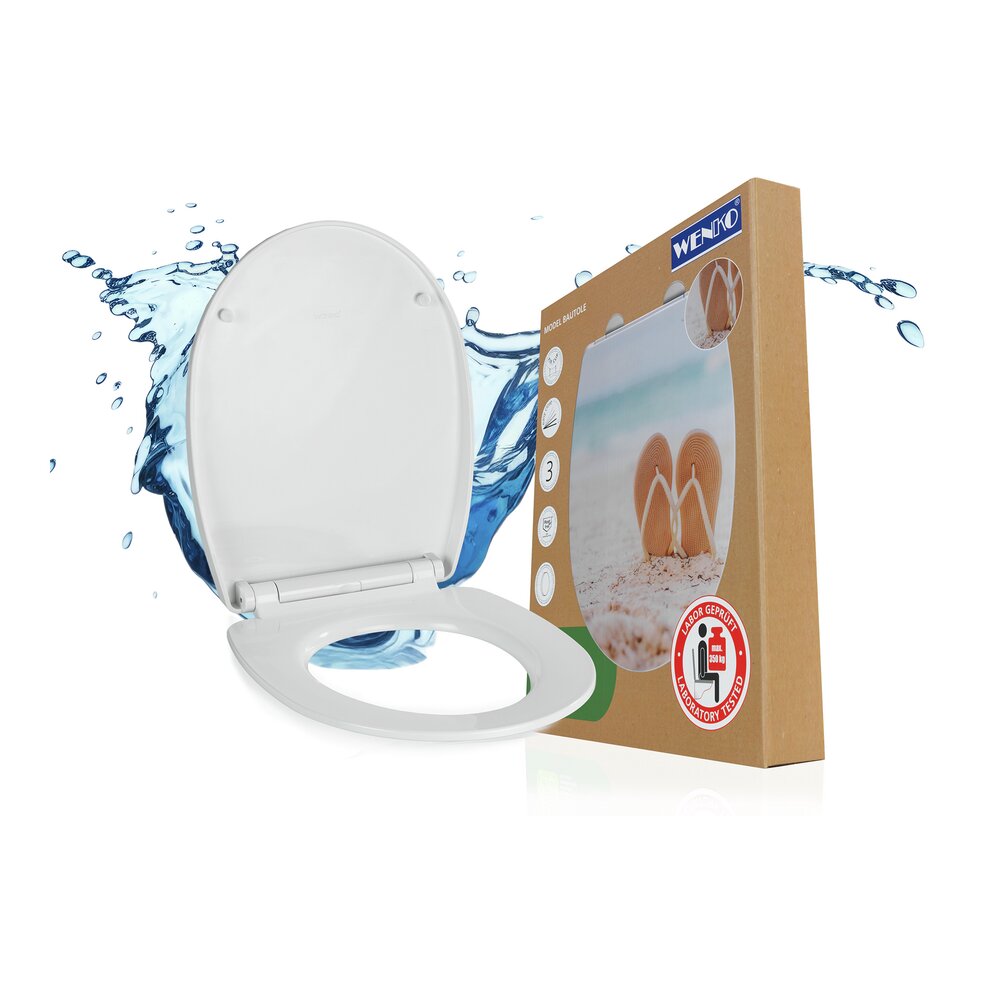 Abattant WC Mod. Bautole  avec frein de chute et surface avec relief