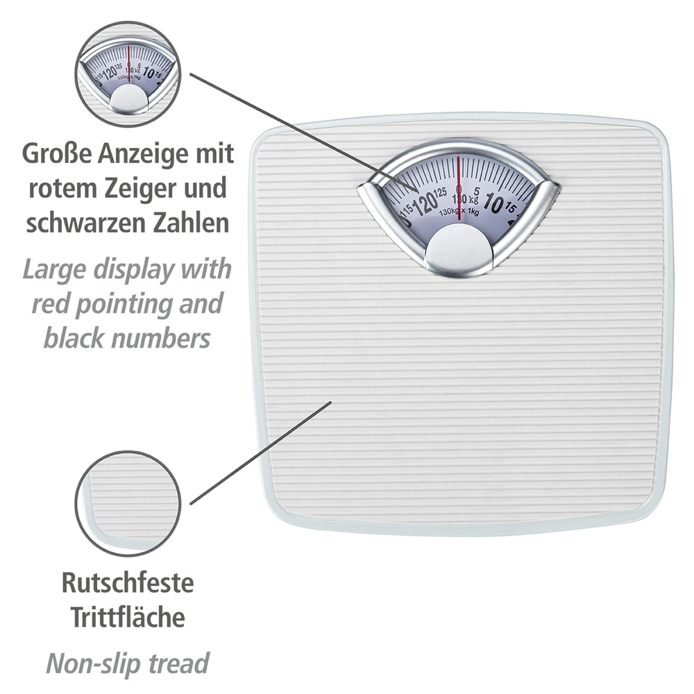 Personenwaage mechanisch  analoge Körperwaage bis 130 kg