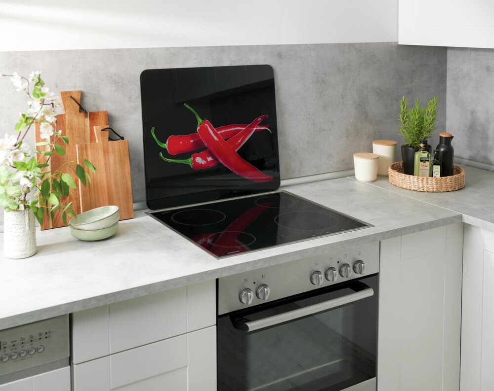 Crédence de cuisine en verre Hot Peperoni  pour les de cuisinières vitrocéramiques