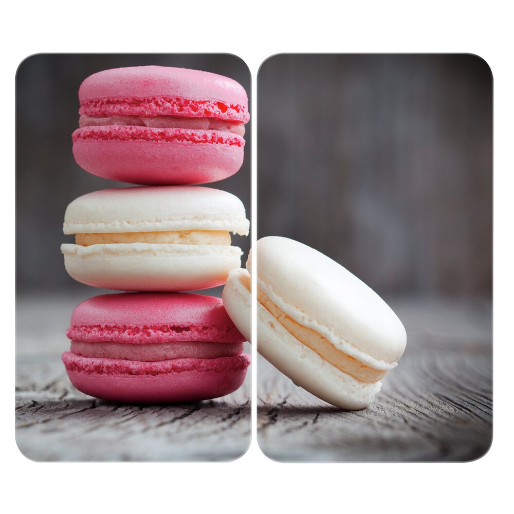 Plaque de Recouvrement Universelle Mod. Macarons, set de 2  pour tous les types de cuisinières