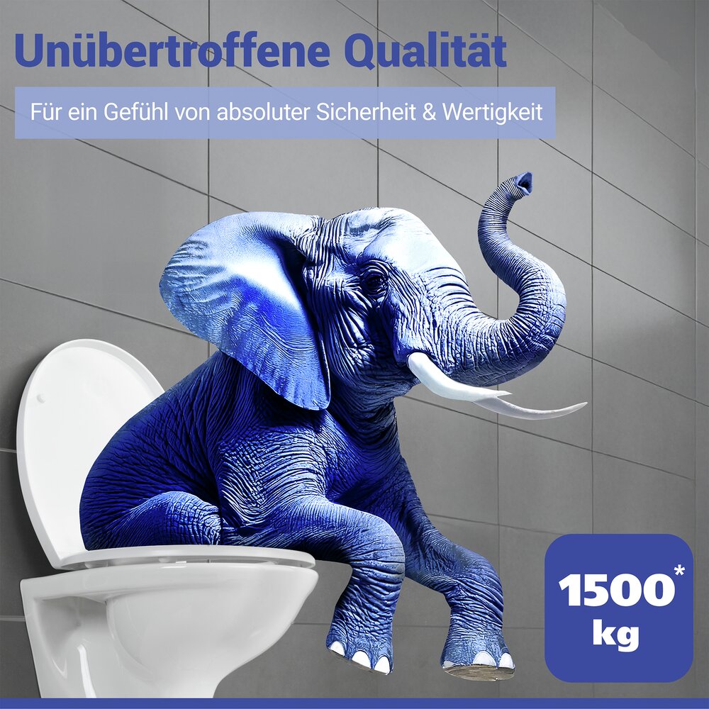 WC-Sitz Mod. Crevada DuroUnbreakable®, Weiß  100 % bruchsicher, mit Absenkautomatik