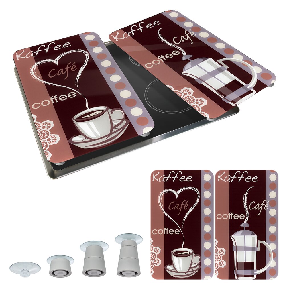 Plaque de Recouvrement Universelle Mod. Arôme du Café, set de 2  pour tous les types de cuisinières