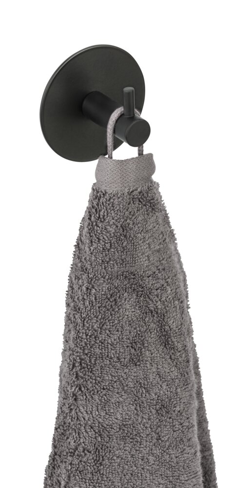 Wandhaken Uno Mod. MELETO, Schwarz  2er Set