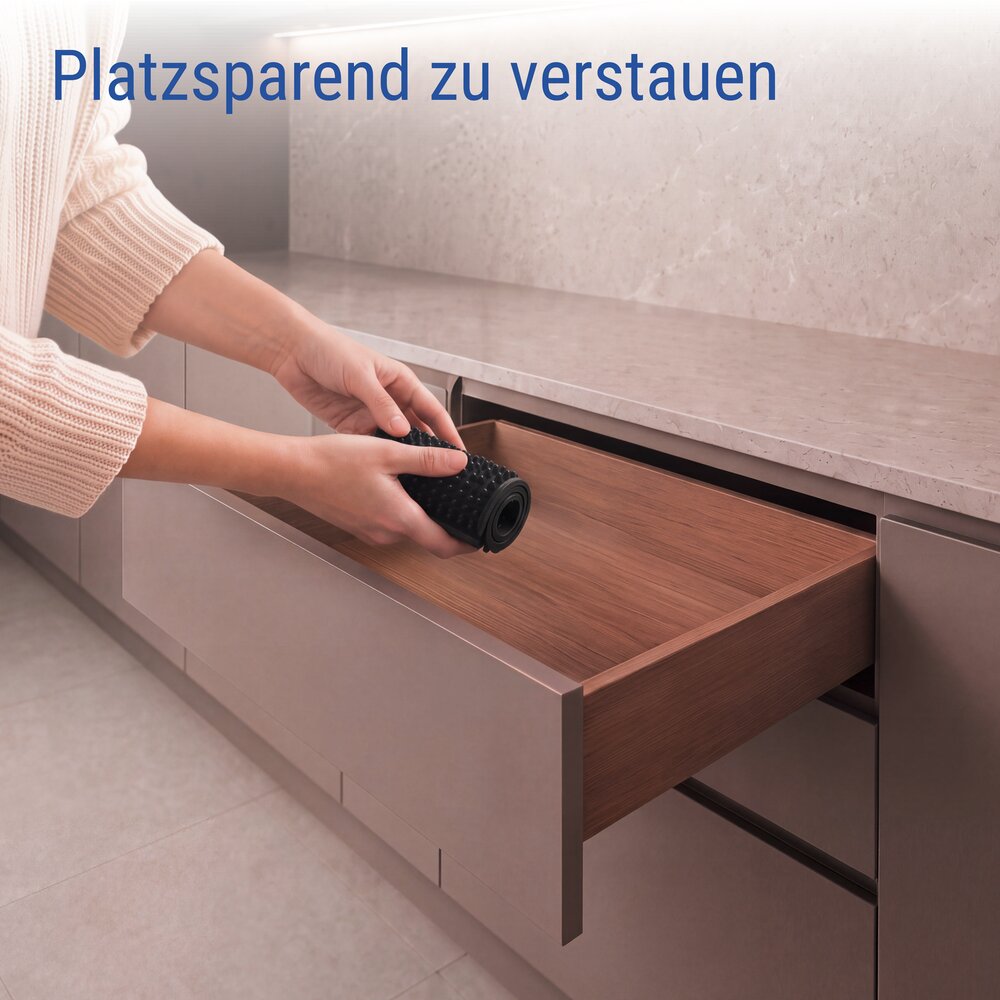 Afdruipmat Mod. Slim 8 x 42 cm, zwart