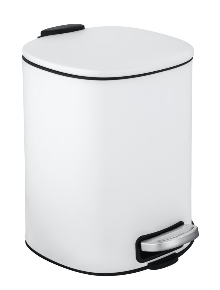 Treteimer Mod. Alassio, Weiß 5 L  Easy-Close Absenkautomatik