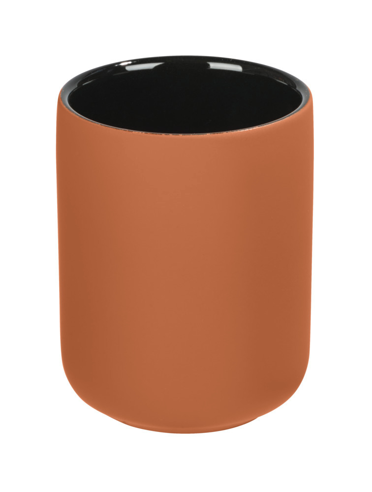 Zahnputzbecher Mod. Avellino Terracotta Keramik  Keramik, mit Soft-Touch Oberfläche