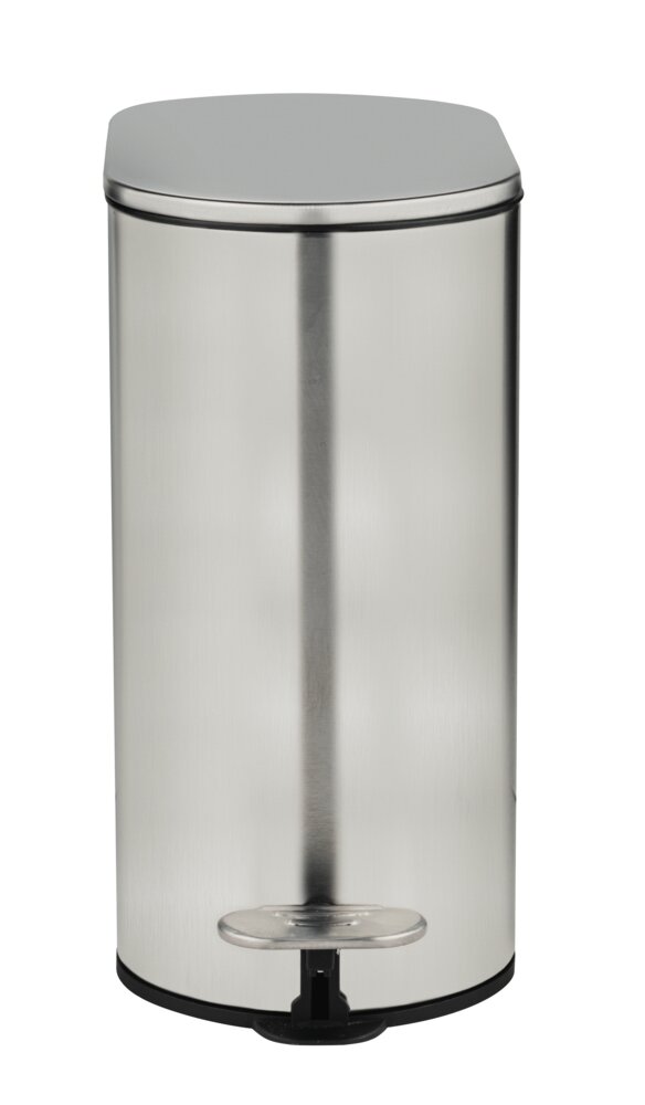 Kosmetikeimer Mod. Collungo, 5L, satiniert, edelstahl, schwarz, Easy-Close  mit easy-close Absenkautomatik