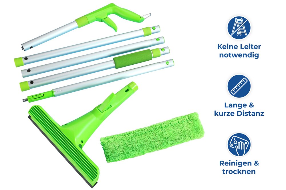 Sprüh-Fensterwischer Mod. Maxi extra lang  Arbeitshöhe bis 420 cm