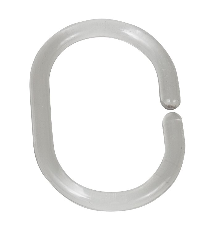 Anneaux de rideau de douche Transparent petit, 16 pièces  en plastique