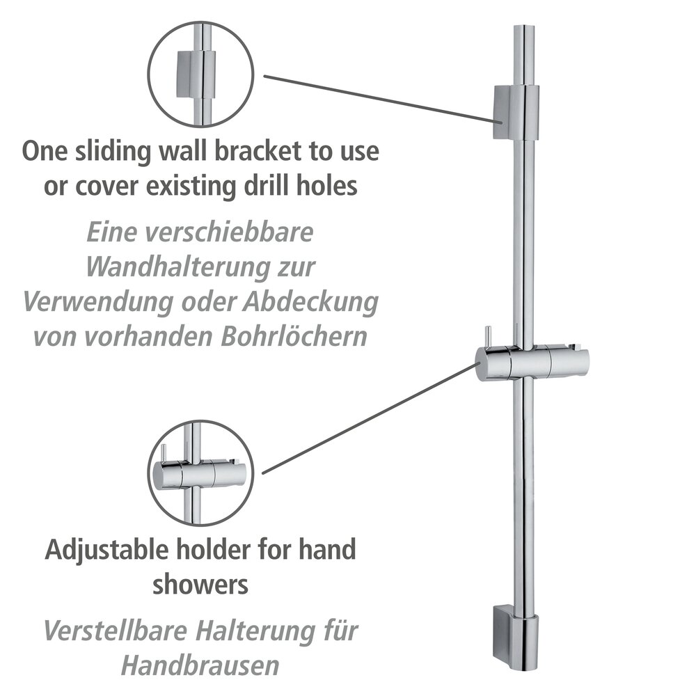 Barre de douche Classic inox  70 cm