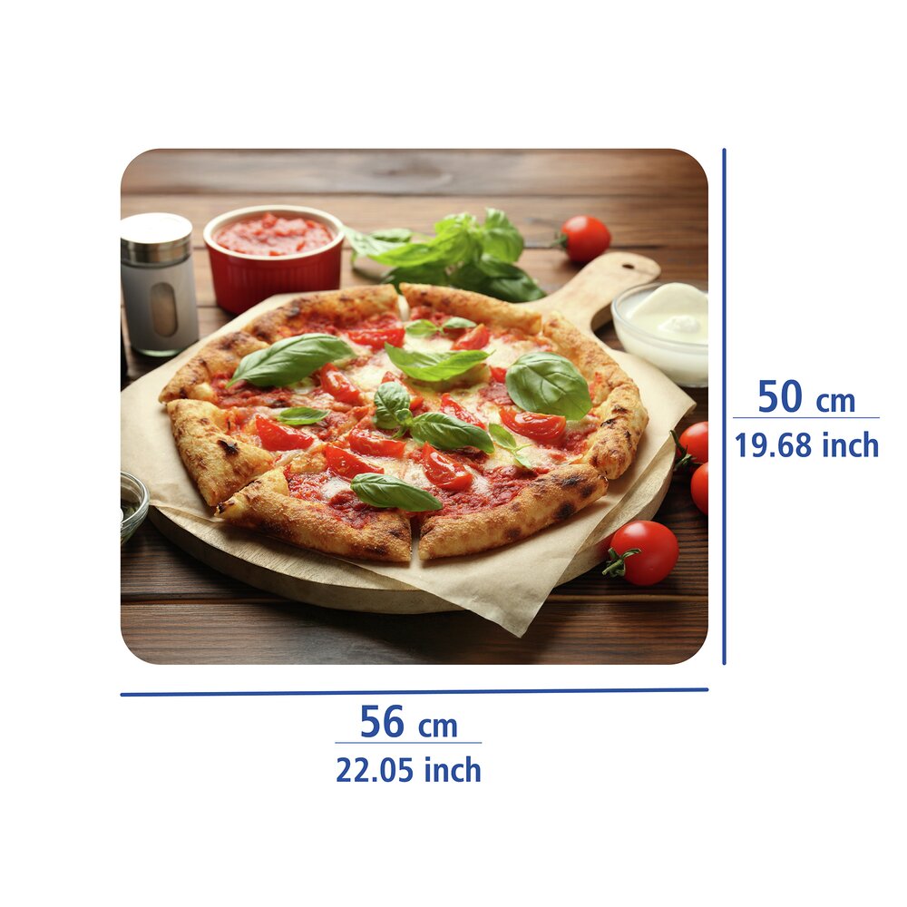 Multi-Platte Mod. Pizza Margherita  Abdeckung, Spritzschutz und Schneidebrett