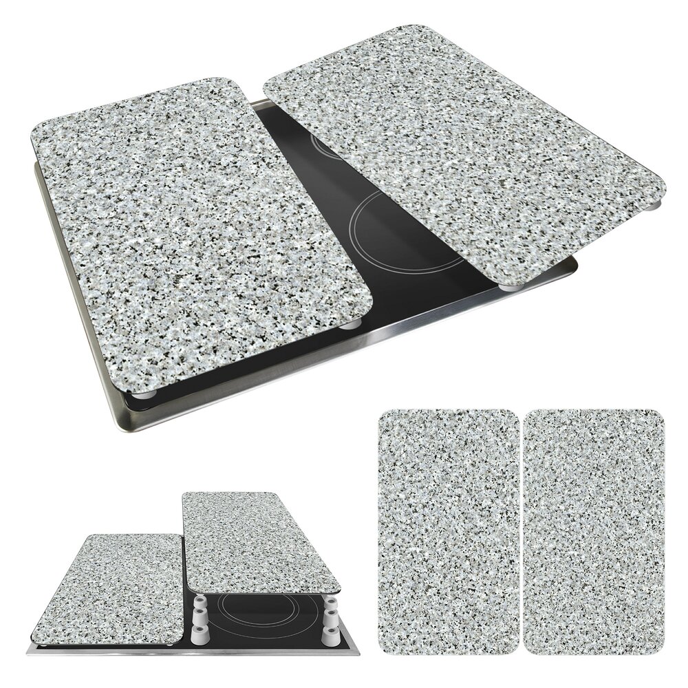 Plaque de Recouvrement Universelle Mod. Granit, set de 2  pour tous les types de cuisinières