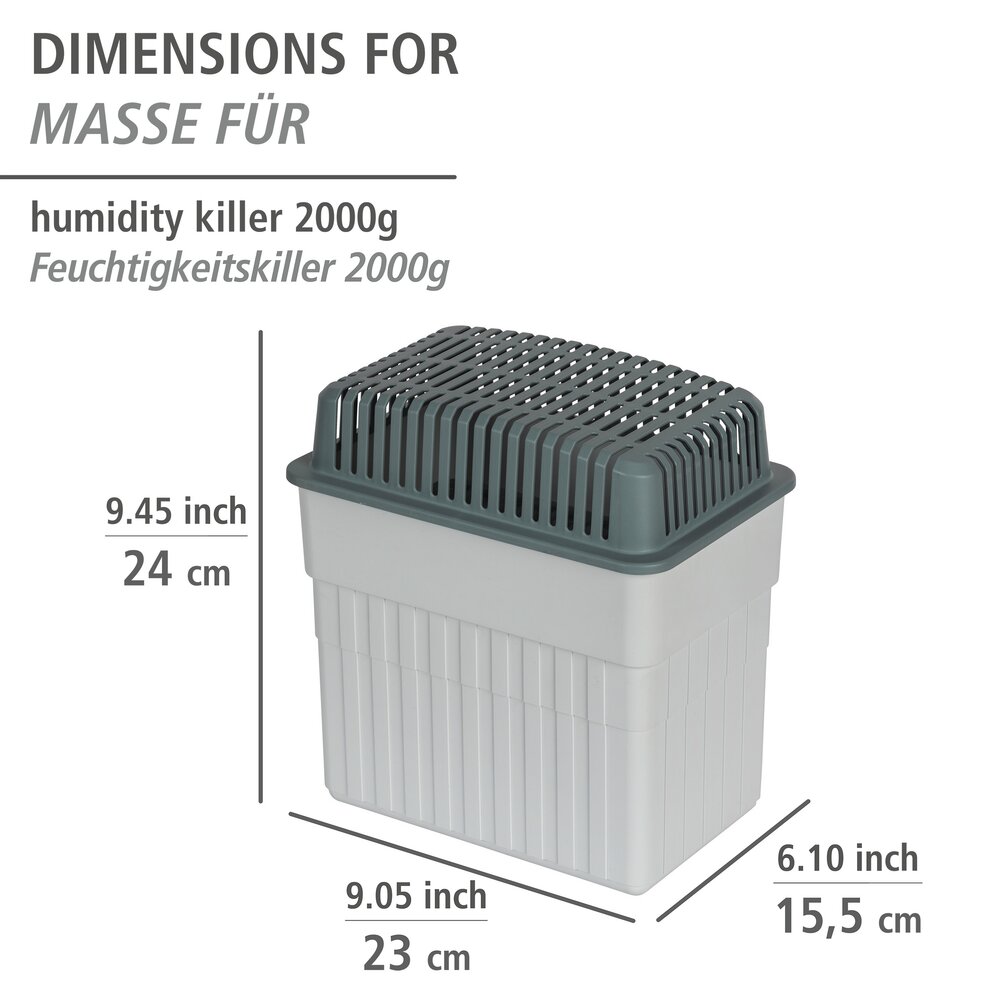 Absorbeur d'humidité 2 kg Gris