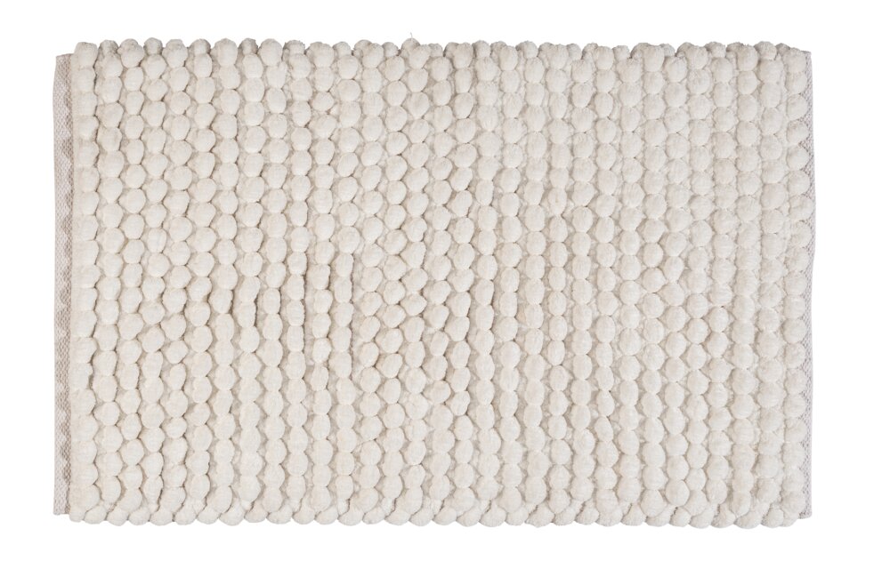 Badteppich Mod. Solivo, weiß, Polyester/Baumwolle, 50x80 cm  rutschhemmend und schnelltrocknend