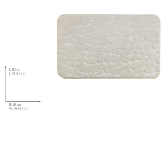 Badteppich Memory Foam Mod. Pebbles Beige  50 x 80 cm