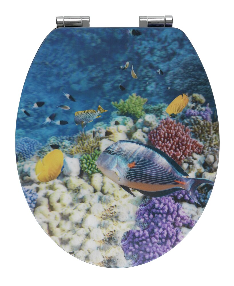 Abattant Poisson 3D  MDF, abaissement automatique