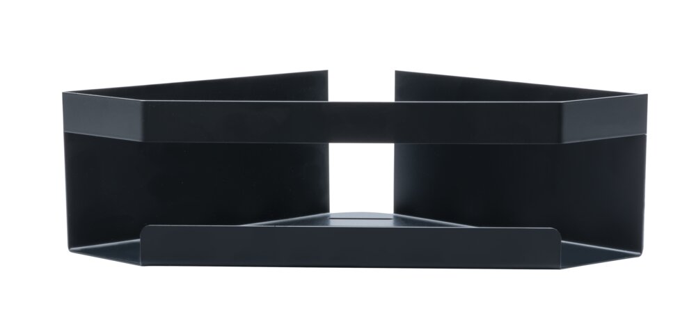 Eckablage Mod. MELETO Schwarz  aus Edelstahl