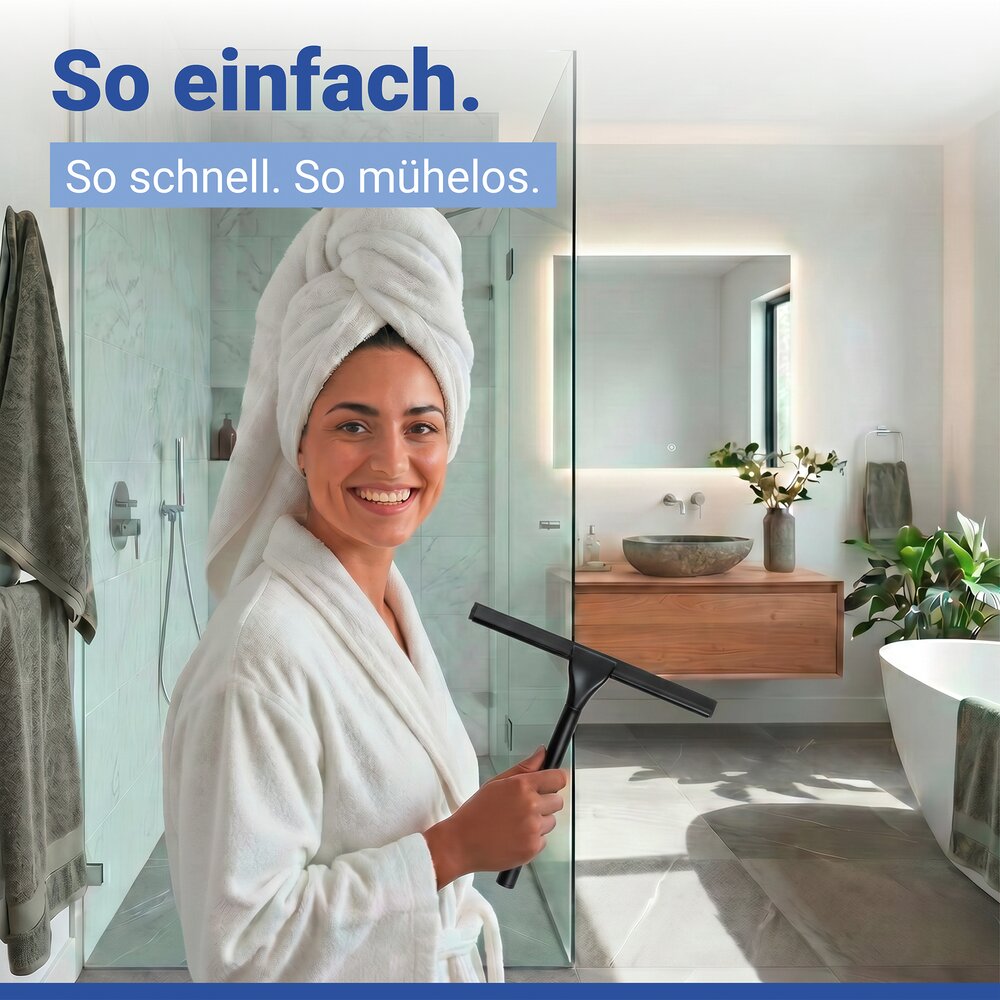 Vacuum-Loc® douchewisser Zwart