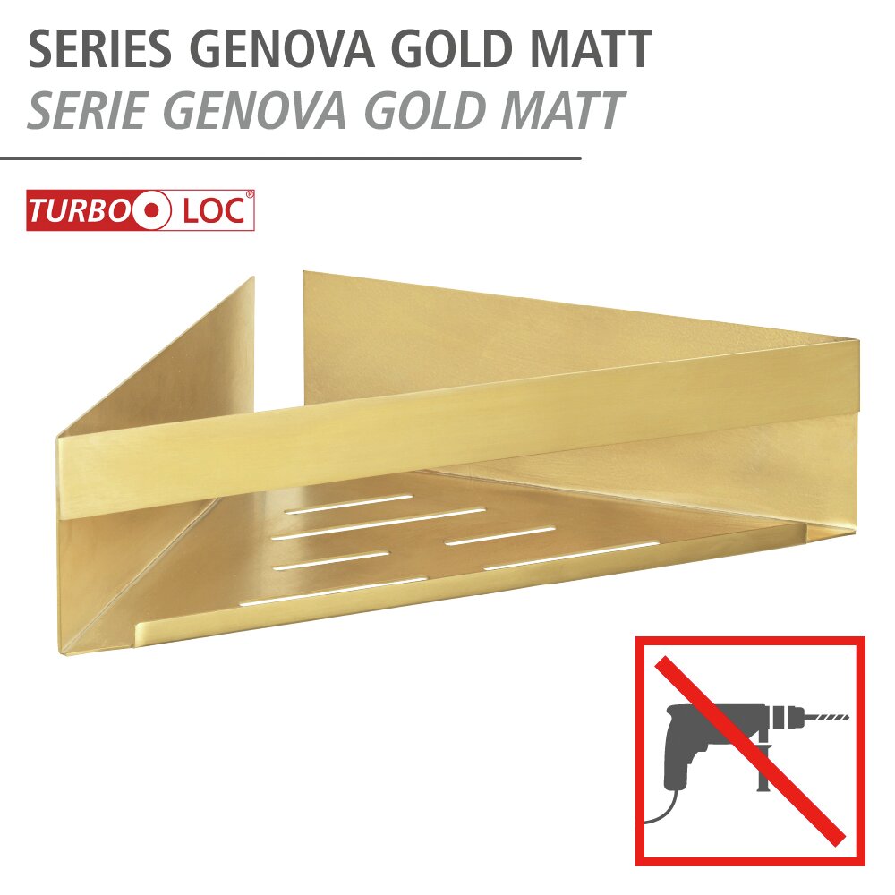 Turbo-Loc® Eckablage Mod. Genova Gold Matt