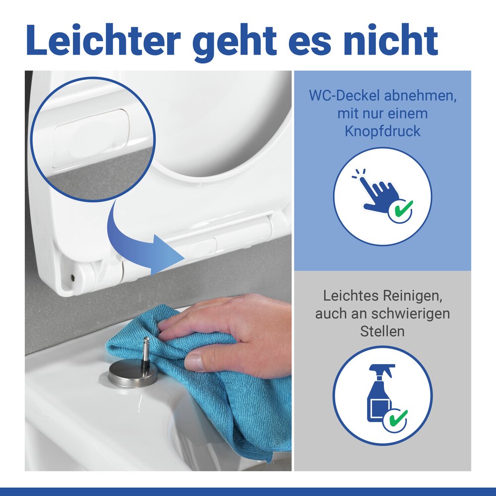 WC-Sitz Mod. Yak mit Hochglanz-Oberfläche  Toilettensitz mit Absenkautomatik