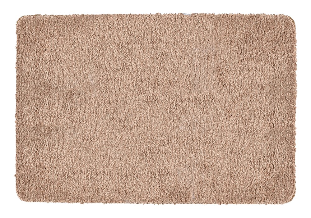 Tapis de bain Mod. Badia, beige, polyester, 60x90 cm  antidérapant, séchage rapide