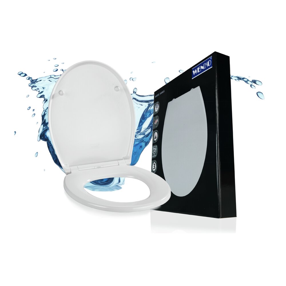 Premium WC-Sitz Mod. Samos Weiß  mit Absenkautomatik