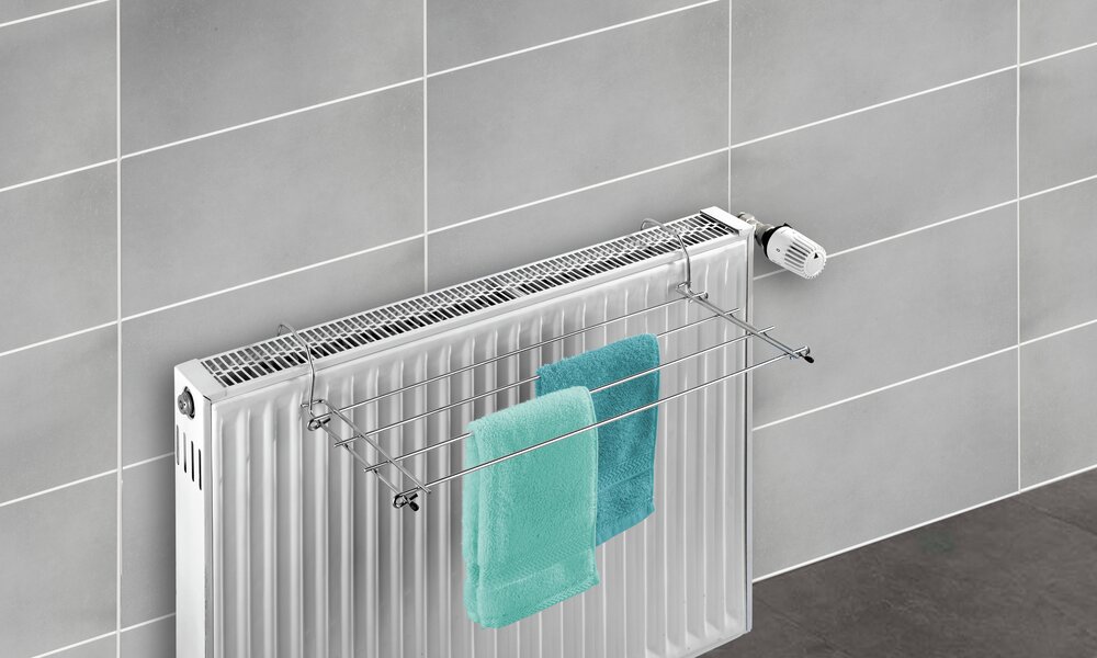 Heizkörper-Wäscheständer Chrom  zusätzlicher Trockenplatz im Haushalt