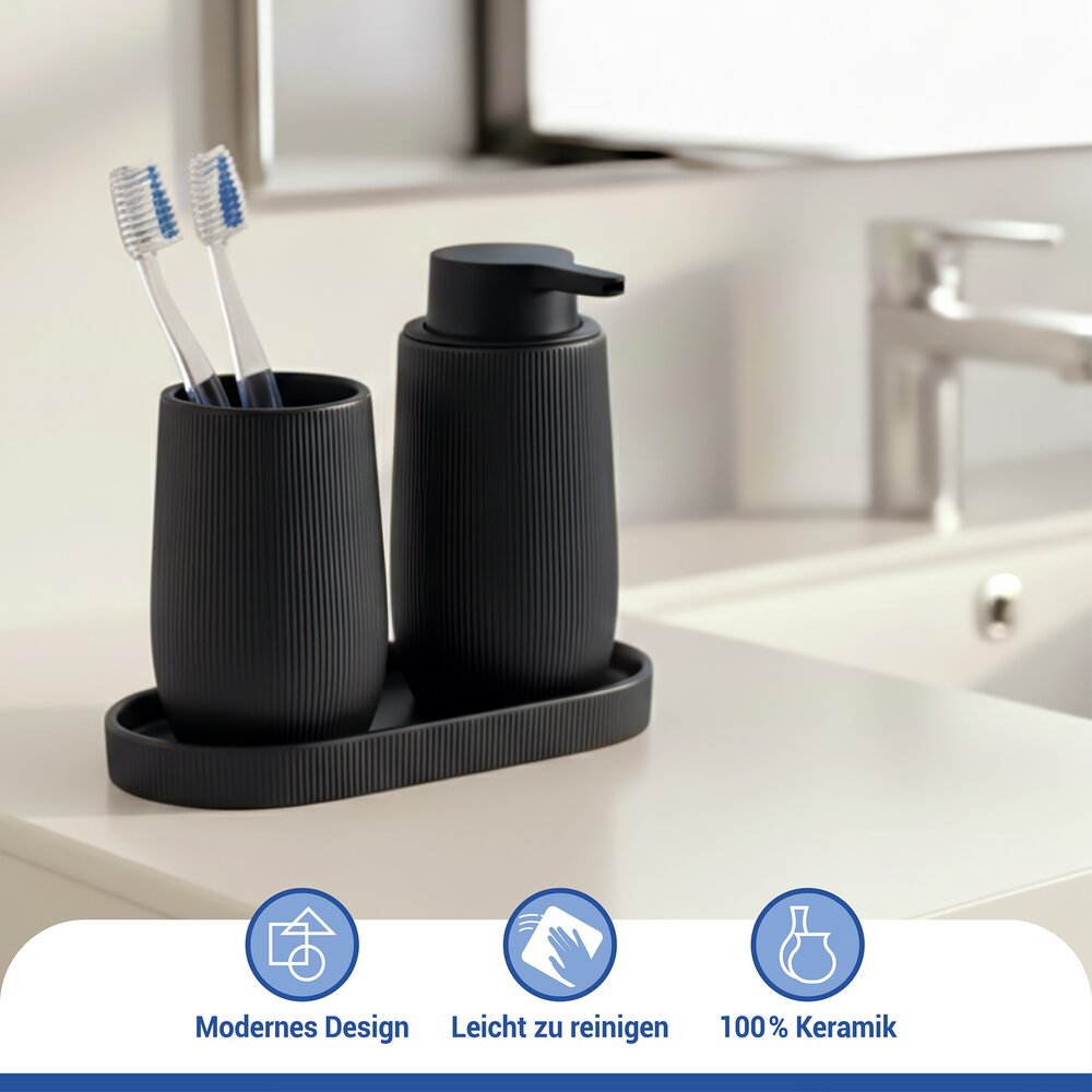 Vide-poche Mod. Fablo Noir  en céramique de haute qualité, polyvalent
