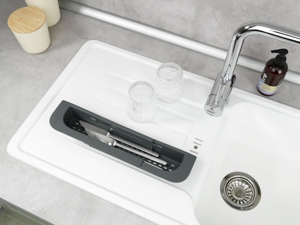 Organiseur d'évier Fino, extensible  Extensible jusqu'à 49,5 cm