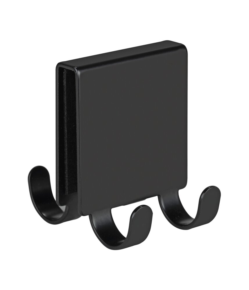 Crochet de douche double Brola Noir  laqué mat