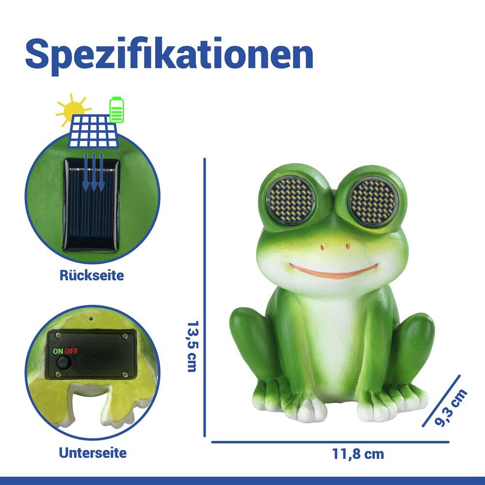 LED Gartenfigur Frosch Mod. Blinky Eyes solarbetriebene ...